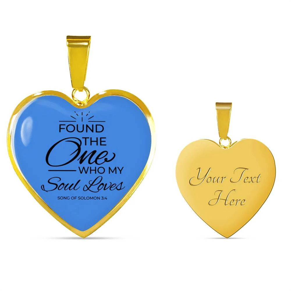 Song Of Solomon Necklace Personalized Engraved Gold Heart Necklace Custom Name